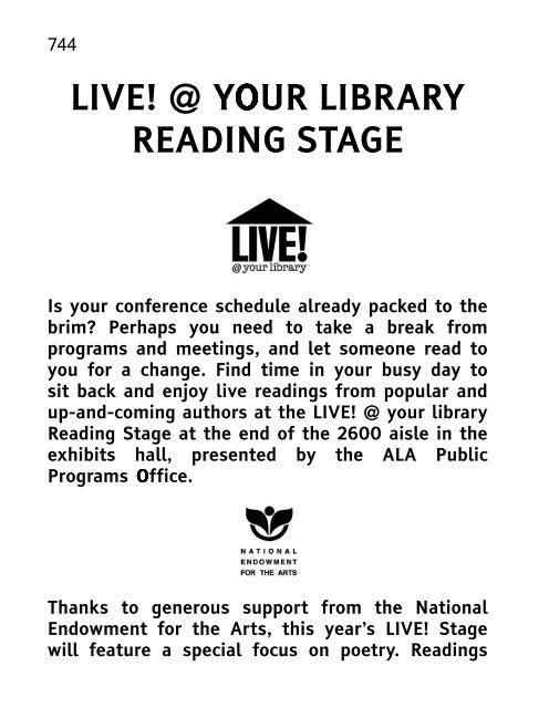 ALA 2010 Annual Conference Program and Exhibit Directory