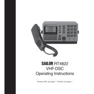 SAILOR RT4822 VHF-DSC Operating Instructions