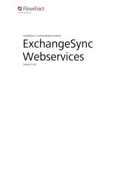 ExchangeSync Webservices - FlowFact AG