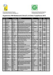 Ergebnisse IPM Wettbewerb Strauß und Deko-Topfpflanze 2012