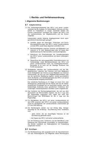 Rechts- und Verfahrensordnung des WFLV - FLVW-Kreis Bielefeld