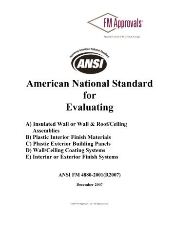 American National Standard for Evaluating