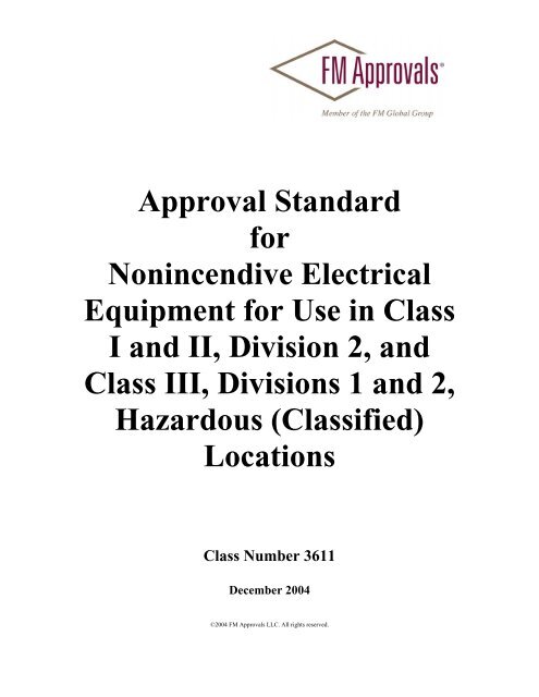 Approval Standard 3611 - FM Global