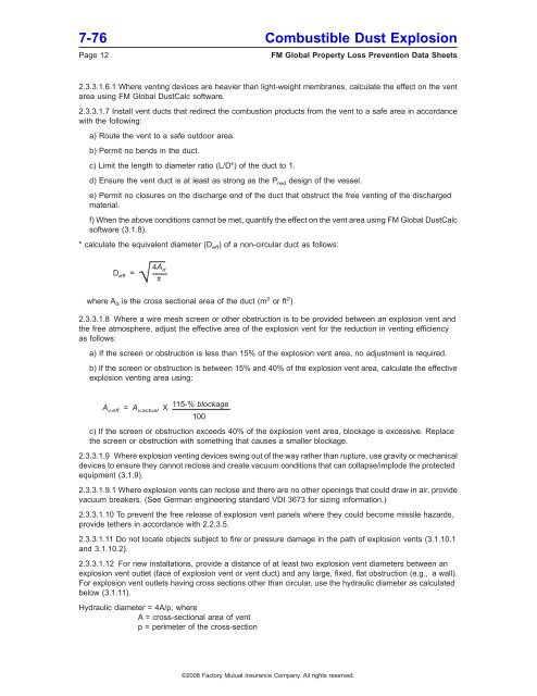 DS 7-76 Prevention and  Mitigation of Combustible Dust ... - FM Global