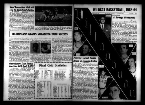 WILDCAT BASKETBALL 1963-64 - Villanova University Digital Library