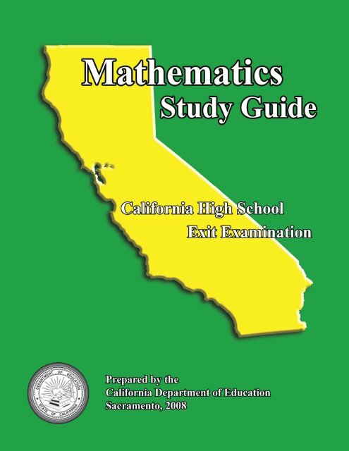 Math Study Guide - CAHSEE - California Department of Education ...