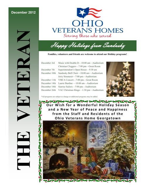 Happy Holidays from Sandusky - Ohio Department of Veterans ...