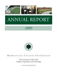 Annual Report for Fiscal Year 2009 - Morrisville State College