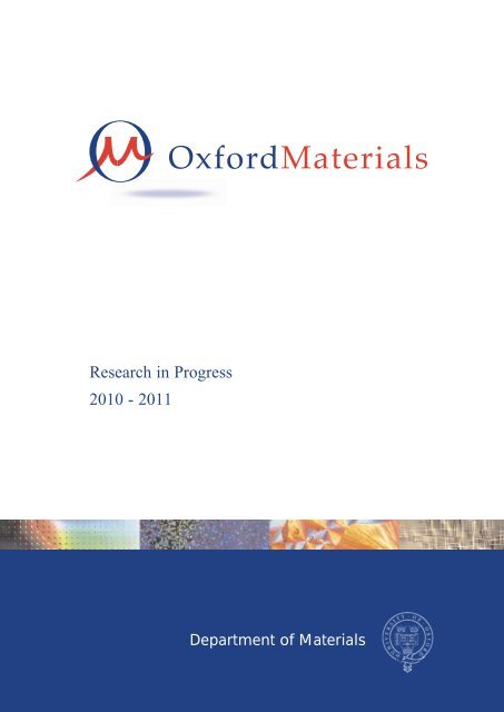 Research in Progress 2004 - Department of Materials - University of ...