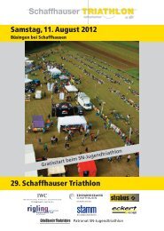 Samstag, 11. August 2012 29. Schaffhauser Triathlon