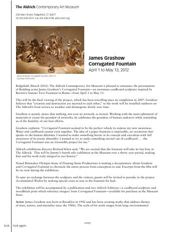 James Grashow Corrugated Fountain - The Aldrich Contemporary ...