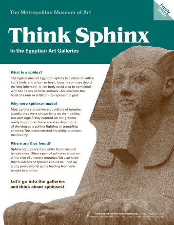 Think Sphinx - The Metropolitan Museum of Art