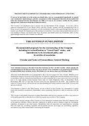 Circular and Notice of Extraordinary General Meeting - The Ottoman ...