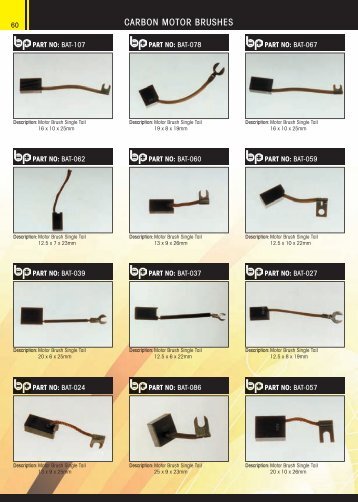 CARBON MOTOR BRUSHES - Battery Power Systems