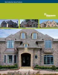 East Collection Stone Products - Hanson Brick