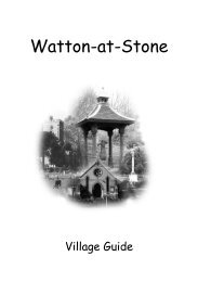 Village Guide: Foreword - Watton-at-Stone Parish Council