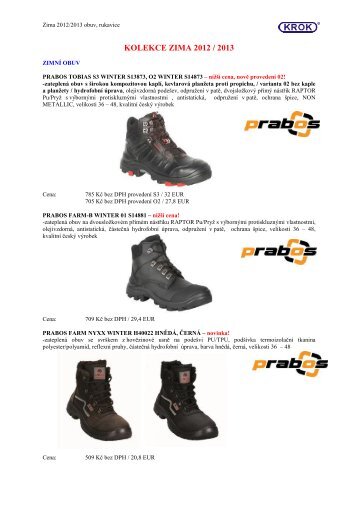 Zimní obuv rukavice - kolekce 2012-2013 KROK - KROK Hranice