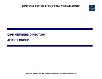 Download it here! - Chartered Institute of Personnel and Development