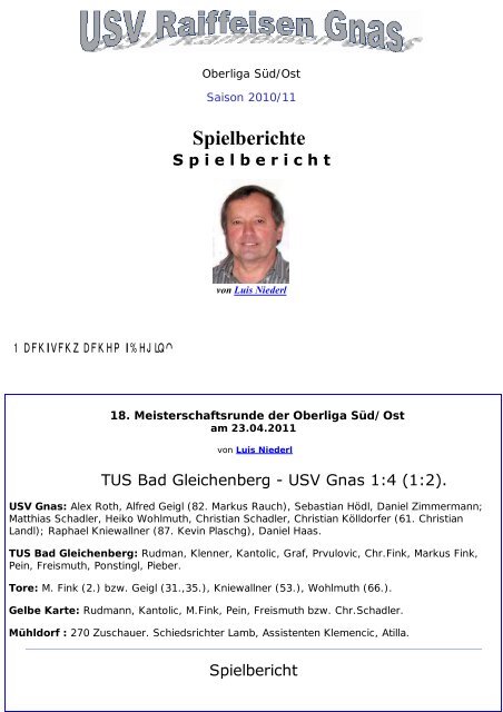 TUS Gleichenberg - SVG - SV-Gnas