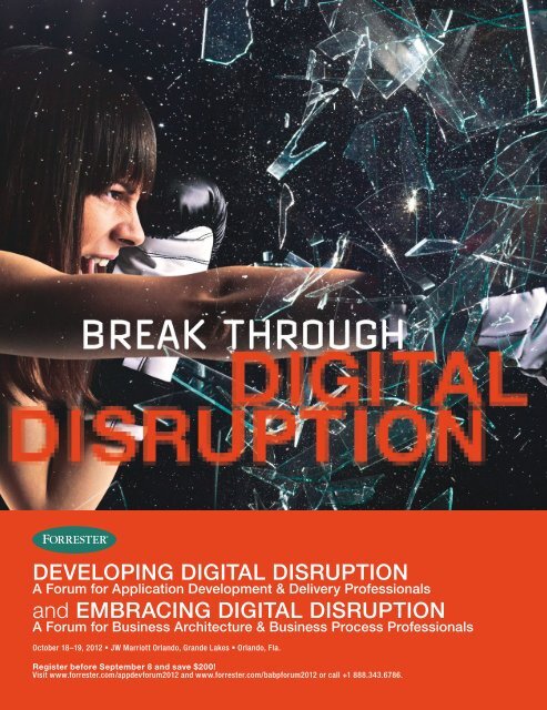 Developing Digital Disruption and embracing Digital ... - Forrester