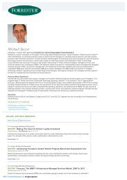 Forrester Research : Analyst : Michael Speyer