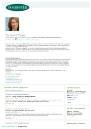 Forrester Research : Analyst : Zia Daniell Wigder - Forrester.com