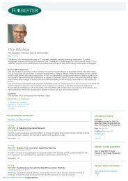 Forrester Research : Analyst : Chip Gliedman - Forrester.com