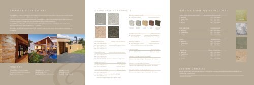 Download the Granite & Stone Gallery Brochure (PDF - Granite and ...