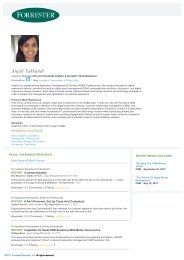 Forrester Research : Analyst : Anjali Yakkundi - Forrester.com