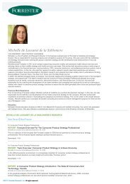 Forrester Research : Analyst : Michelle de Lussanet - Forrester.com