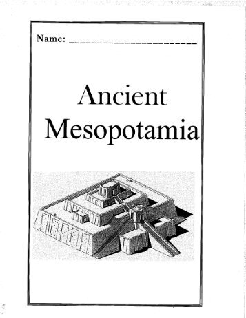 Ancient Mesopotamia Notes Packet - Madeira City Schools