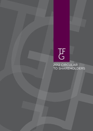 2012 CIRCULAR TO SHAREHOLDERS - Foschini Group