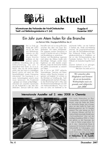 IV 2007 - Verband der Nord-Ostdeutschen Textilindustrie e.V.