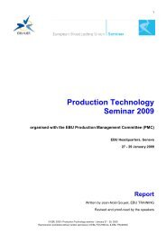 Production Technology Seminar 2009 - EBU Technical