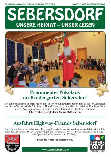 Gemeindezeitung Dezember 2012 - Gemeinde Sebersdorf