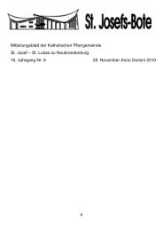 Mitteilungsblatt der Katholischen Pfarrgemeinde St. Josef – St ...