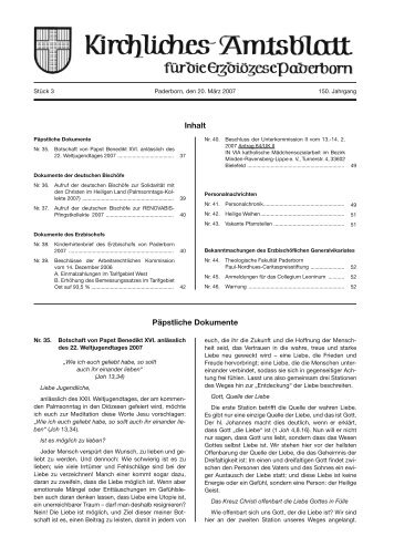 Download des kirchlichen Amtsblattes 3/2007 - Erzbistum Paderborn