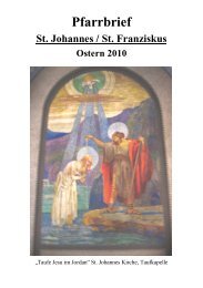 Unser Osterpfarrbrief ist online - St. Johannes