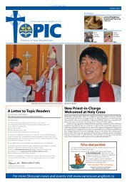 March 2012 TOPIC - Diocese of New Westminster - the Anglican ...