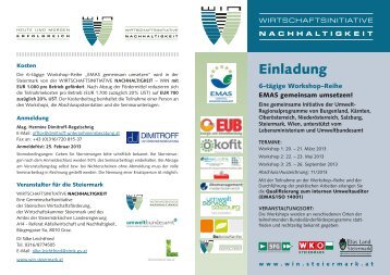 Die Einladung mit dem Workshop-Programm! - Steiermark