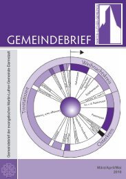 GEMEINDEBRIEF - Martin-Luther-Gemeinde Darmstadt