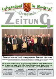 Gemeindezeitung Dezember 2012 - Leitersdorf im Raabtal