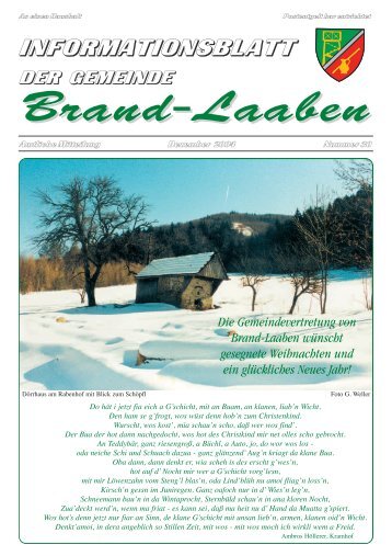 GEMEINDEZEITUNG - 30 - Dezember 2004 (2 MB) - Brand-Laaben