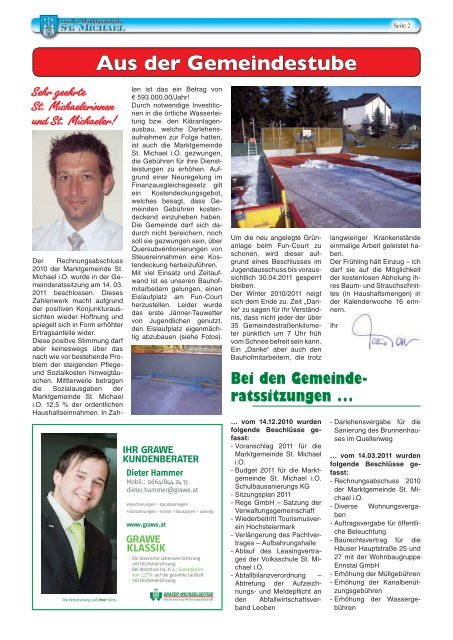 Gemeindezeitung März 2011 - St. Michael in der Obersteiermark