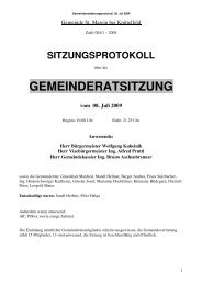 Gemeinderatssitzung 08.07.2009 - St. Marein bei Knittelfeld