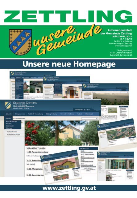 Unsere neue Homepage www.zettling.gv.at ZETTLING unsere ...