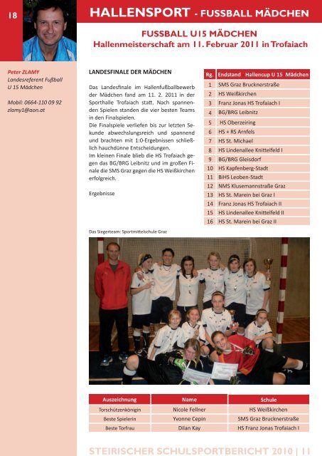 STEIRISCHER SCHULSPORTBERICHT 2010 | 11 ...