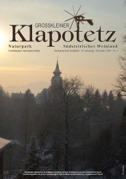 Klapotetz - 29. Jahrgang - Dezember 2010 - Nr. 4 (pdf