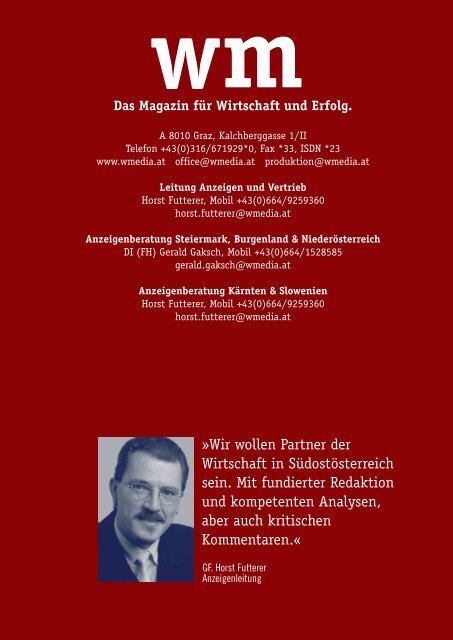 wm Das Magazin für Wirtschaft und Erfolg.