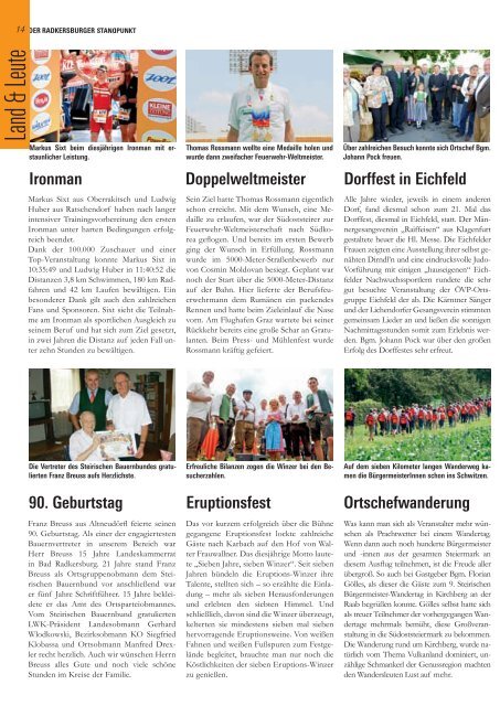 Radkersburger Standpunkt - Ausgabe 04/2010 - Steirische Volkspartei